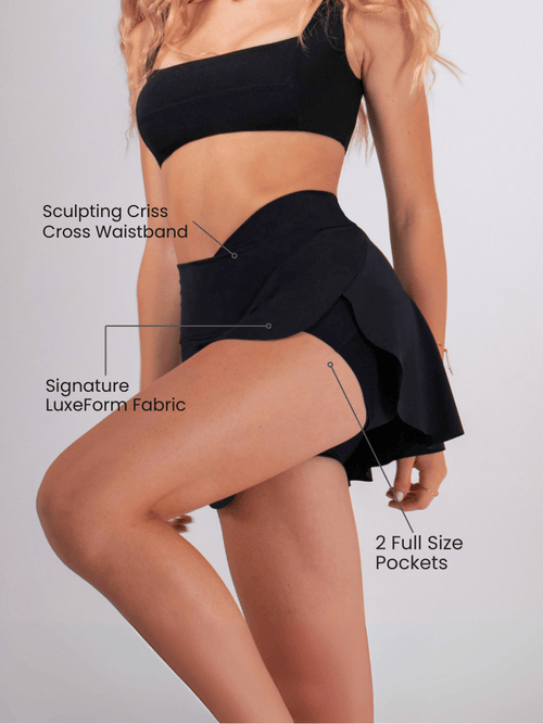 LuxeForm Criss-Cross Waist Skort