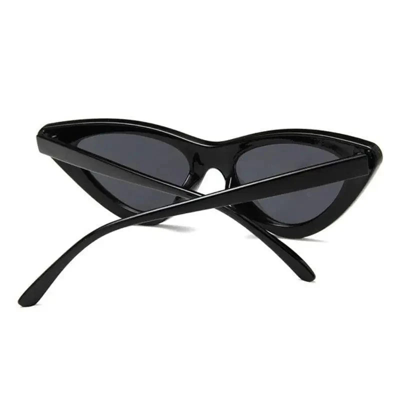 Black cat-eye sunglasses on a white background