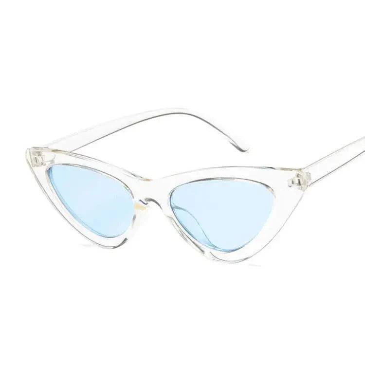 Modern Vintage Cateye Sunglasses Cool Women Retro Small Cat Eye Sun Glasses Elegant Designer Colorful Eyewear For Female Polarised Cat Eye Sunglasses for Women, 100% UV Protection Retro Narrow Pointy Cateye Womens Sunglasses